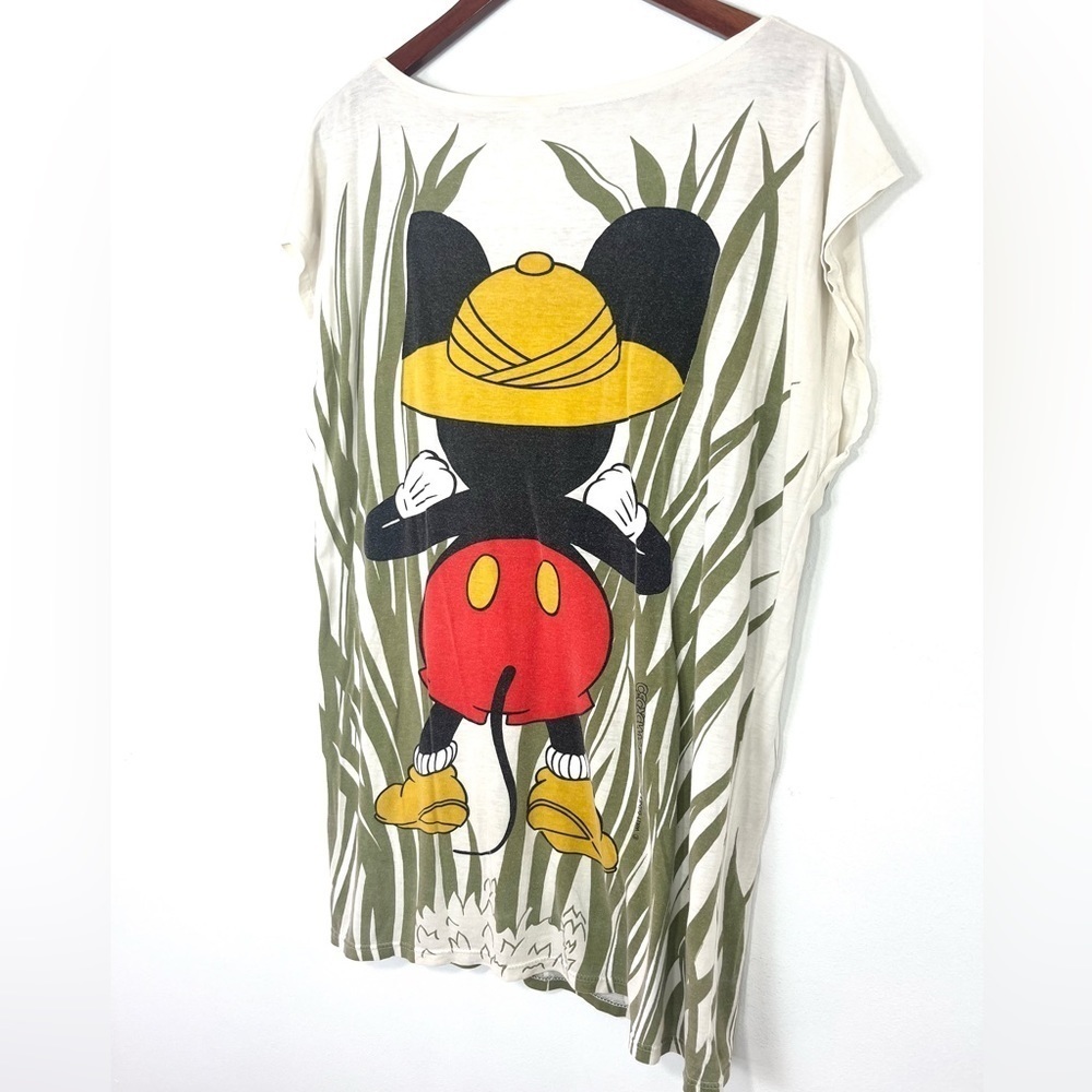 Vintage Rare 80’s Caro Amoroso Disney Mickey Mouse Safari Oversized Tunic Top - Picture 7 of 9